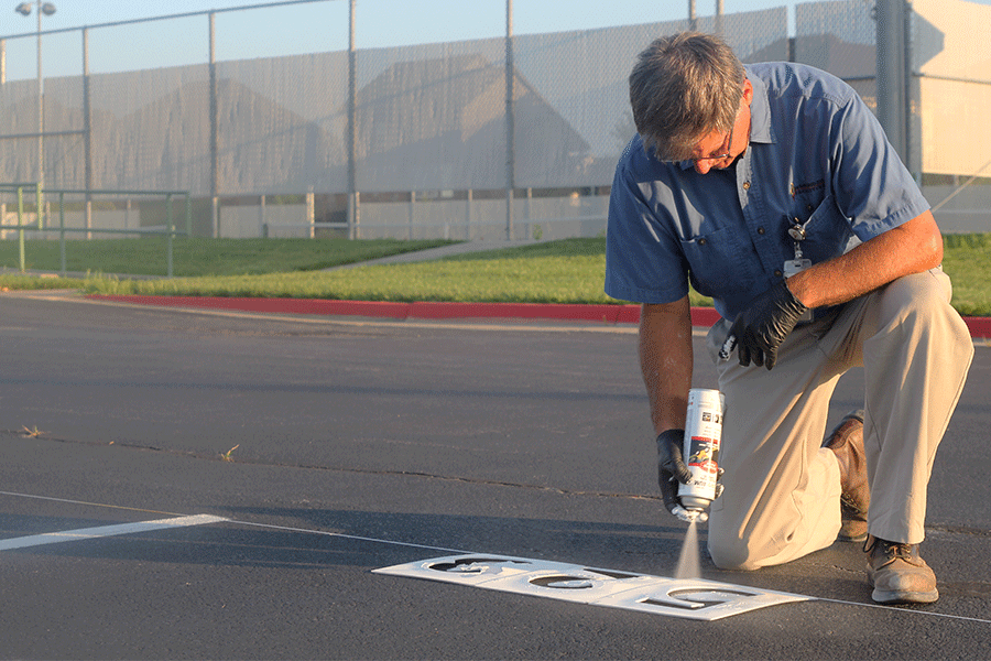 Parking Space Installation Custom Stencil